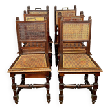 Set of six Renaissance style chairs.