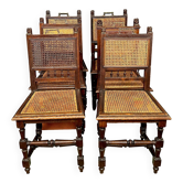Set of six Renaissance style chairs.