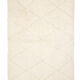Berber carpet beni ourain ecru with diamonds in relief 160 x 110 cm