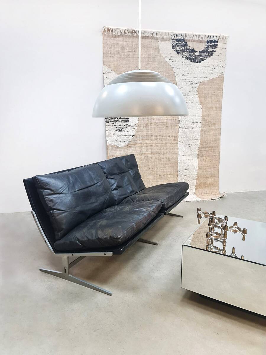 Vintage 2-seater leather sofa BO-583 1960s