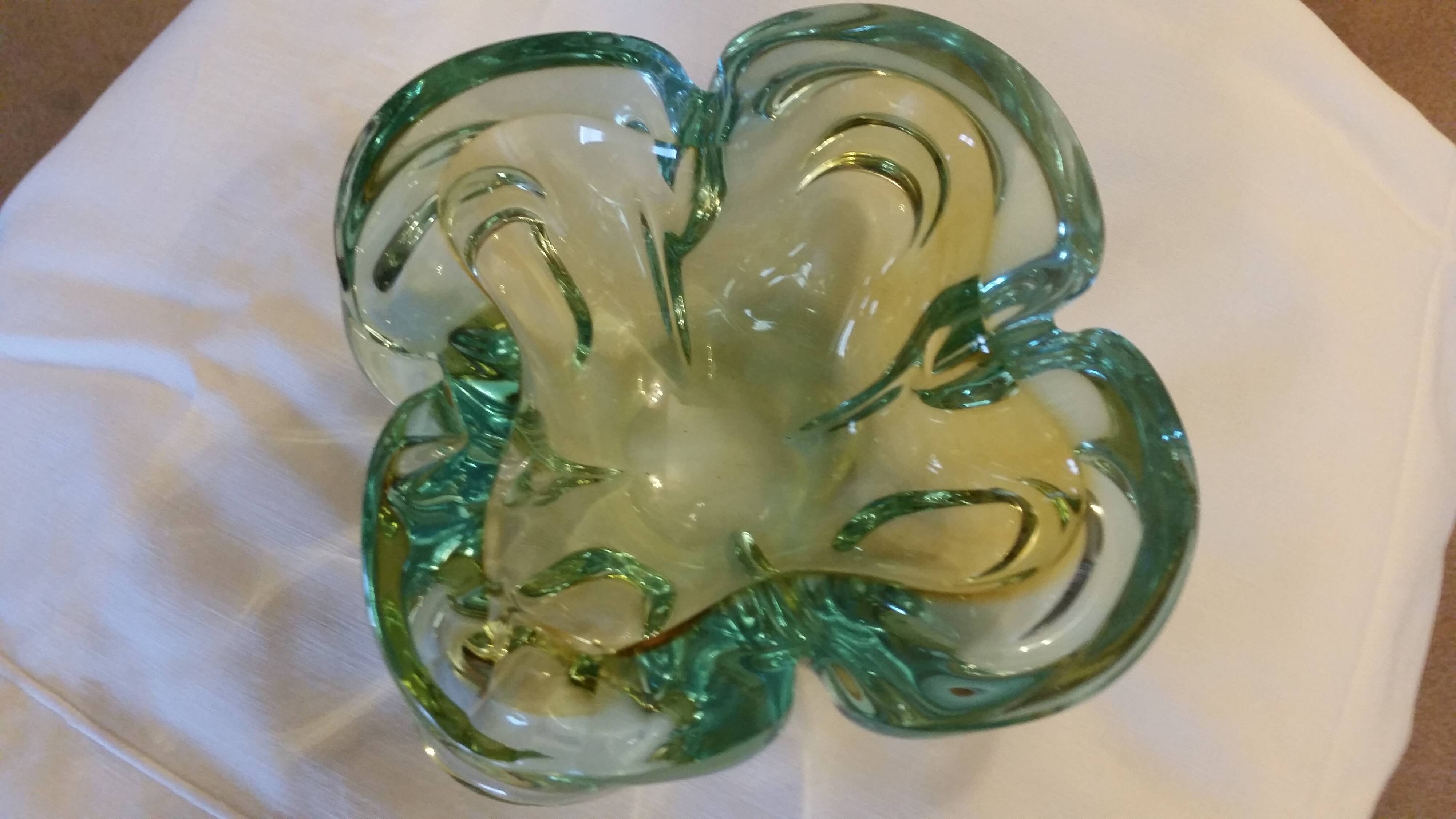 Murano crystal ashtray