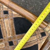 Set of 3 rattan armchair chairs
