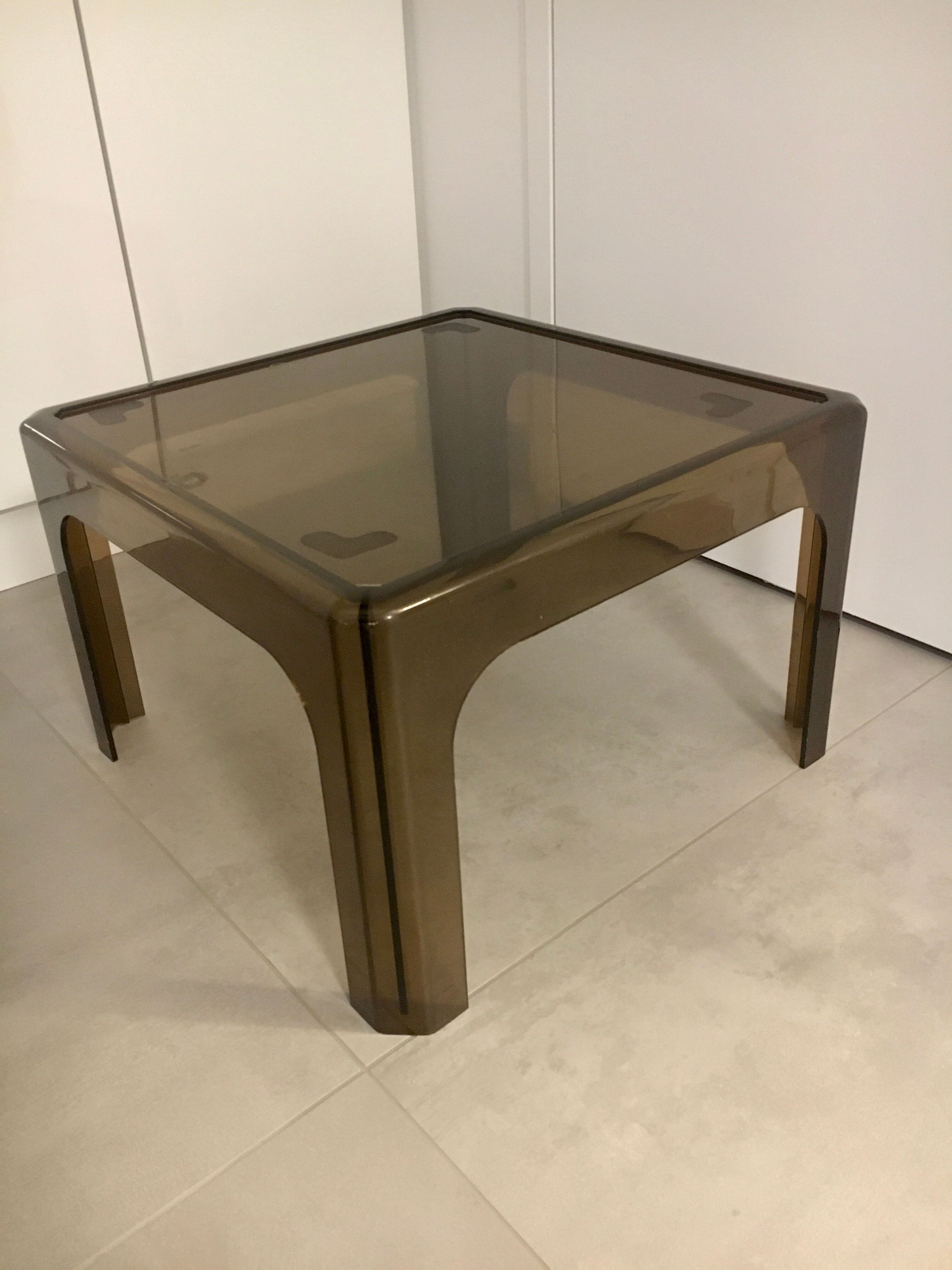 1970 Prisunic vintage plexi coffee table