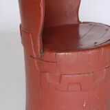 Antique Scandinavian Wooden Kubbestol Chair