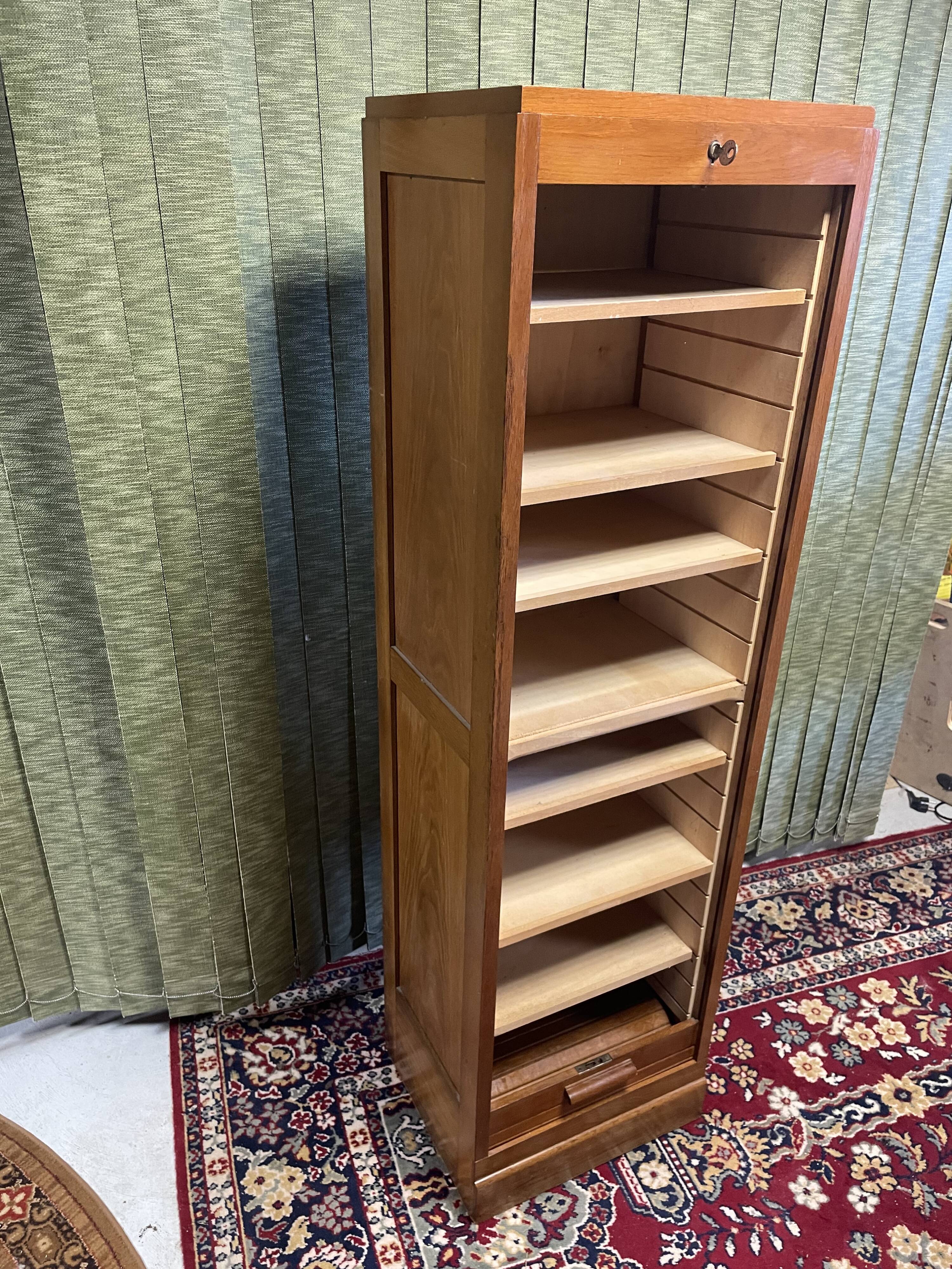 Curtained filing cabinet, 40s-50s