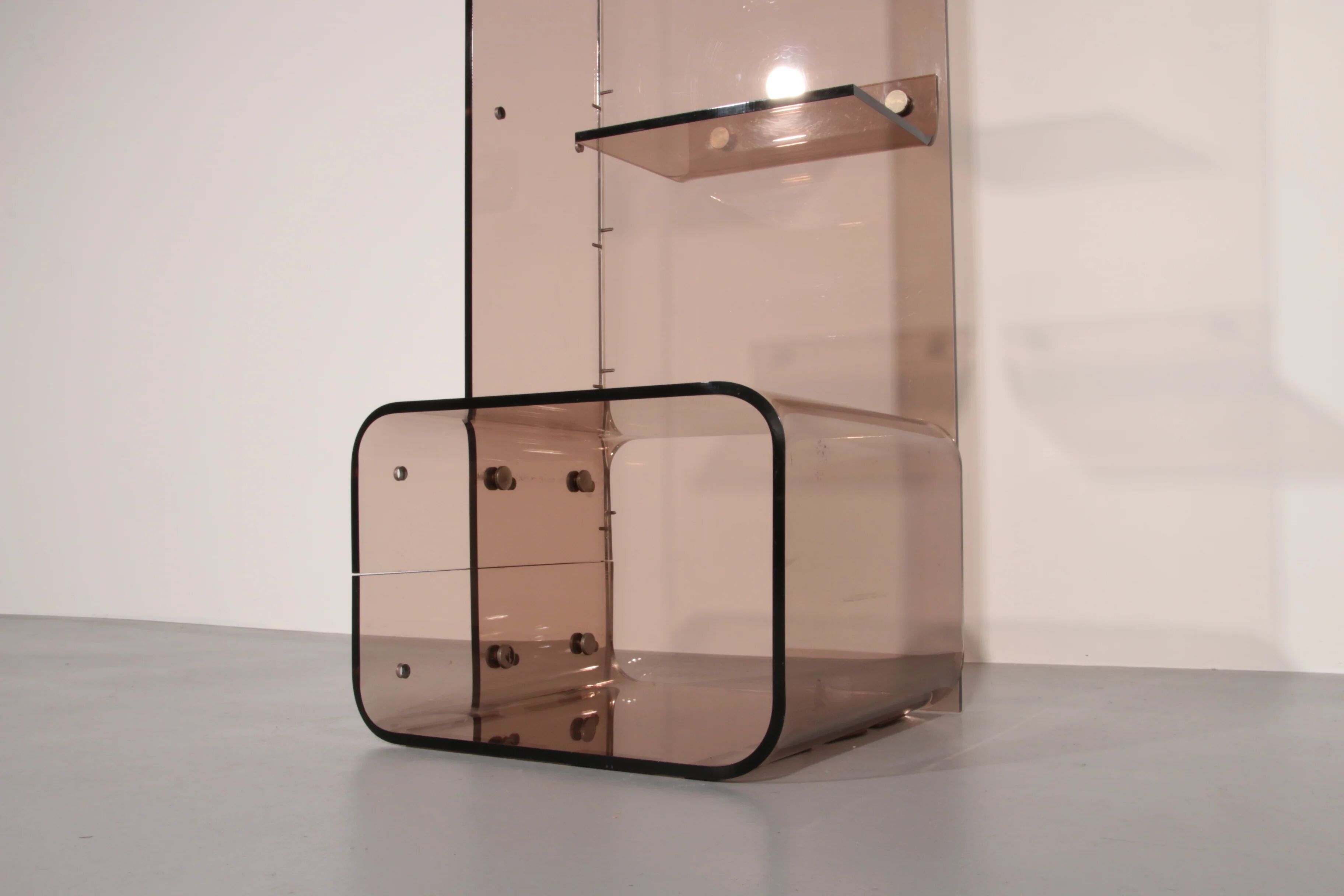 Iconic Michel Dumas Plexiglas bookcase – 1970s French space age design