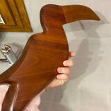 Plat apéritif représentant un oiseau en bois Guyane