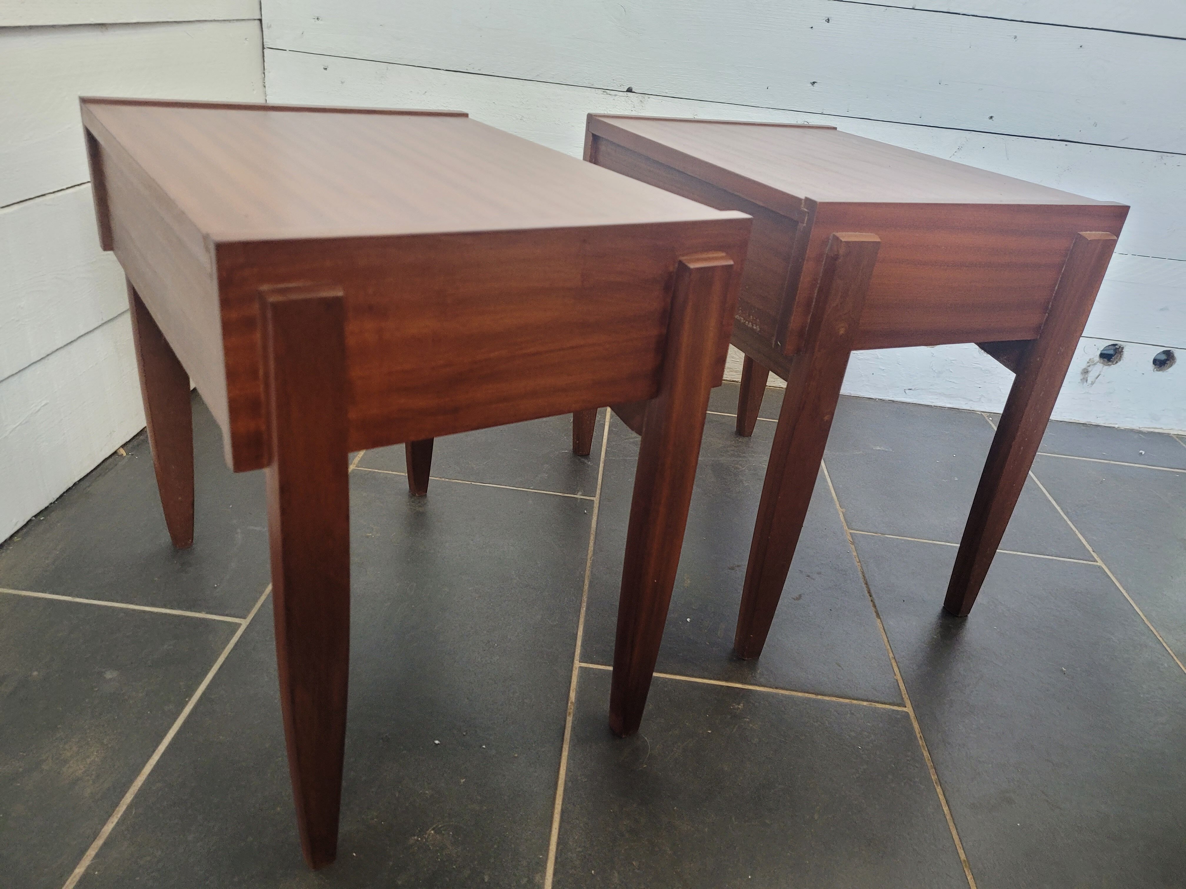 Pair of Scandinavian teak bedside tables from the 60s