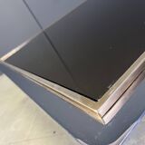 Vintage chrome and brass coffee table, 1970s