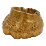 1970s gilt bronze elephant foot ashtray