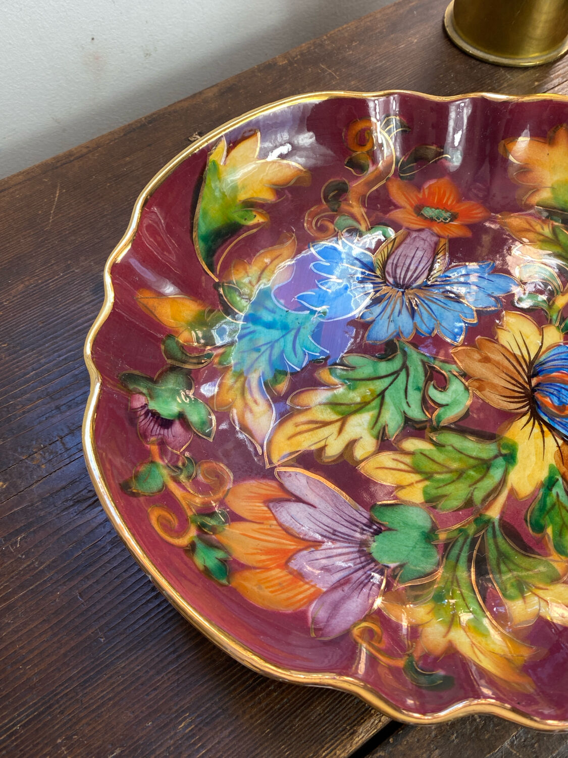 Ceramic plate, H. Bequet Quaregnon, 1950s