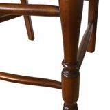 Pair of straw and cherry armchairs