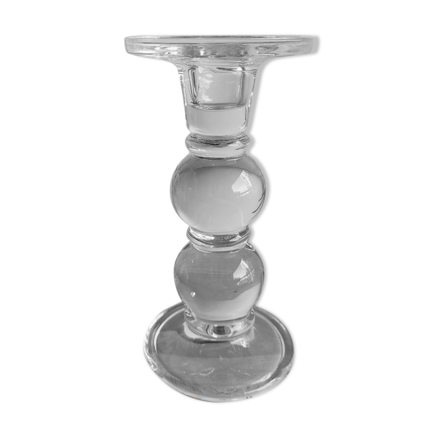 Glass candlestick