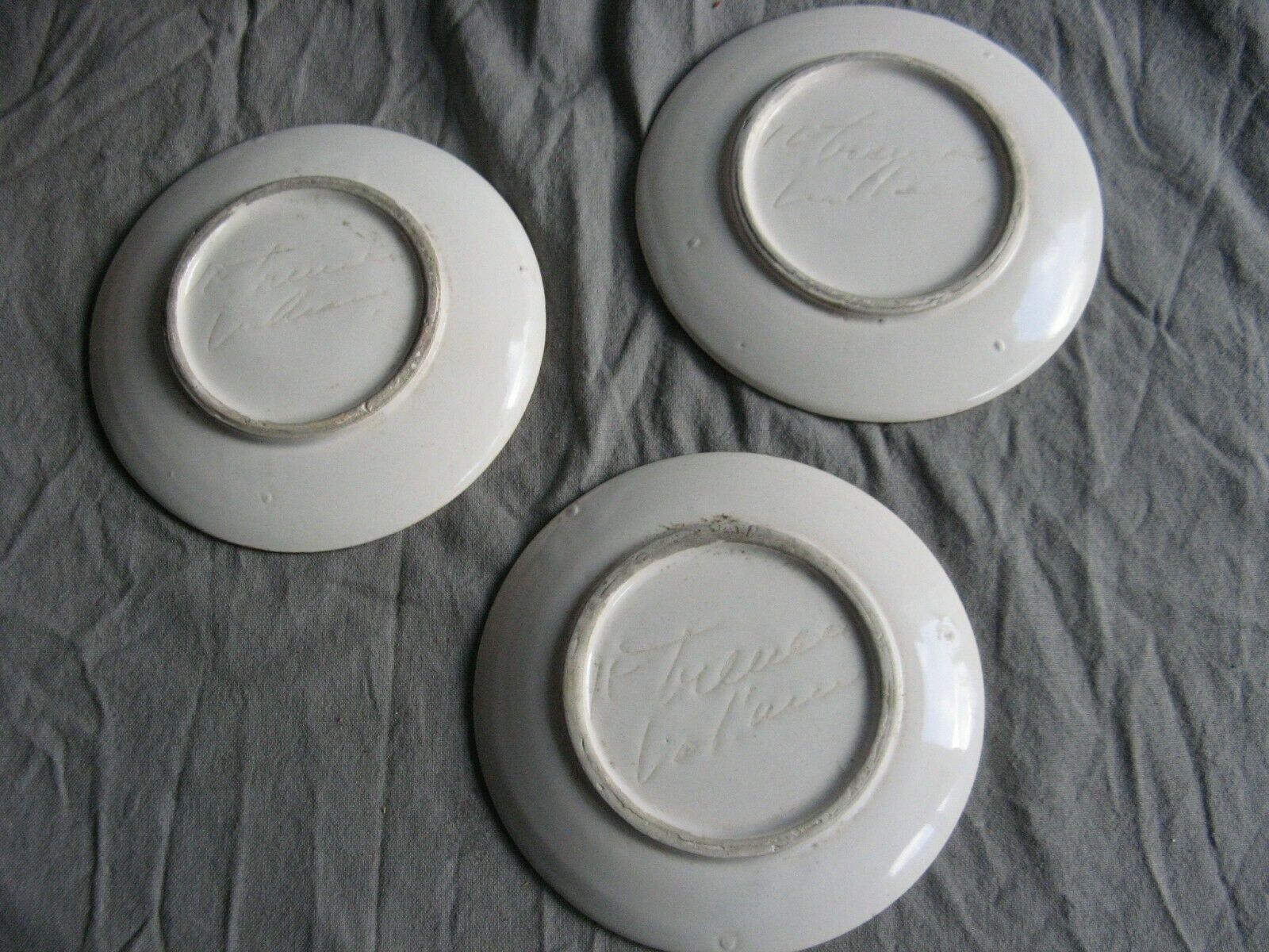 Lot of 3 faetic cups by Vallauris Marie Christine Treinen