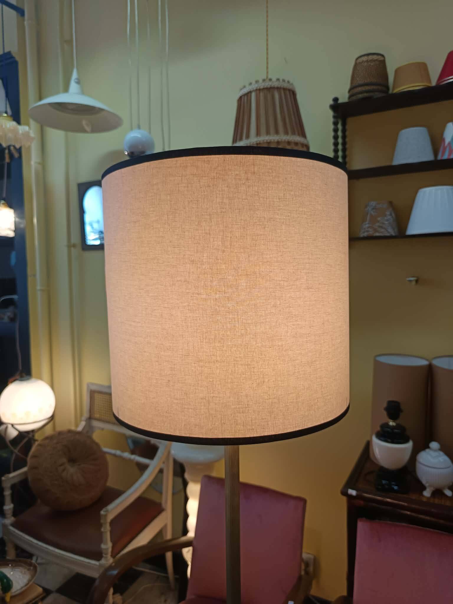 Tripod floor lamp brass circa 1950