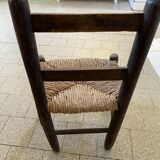 Wooden stool and children's canage