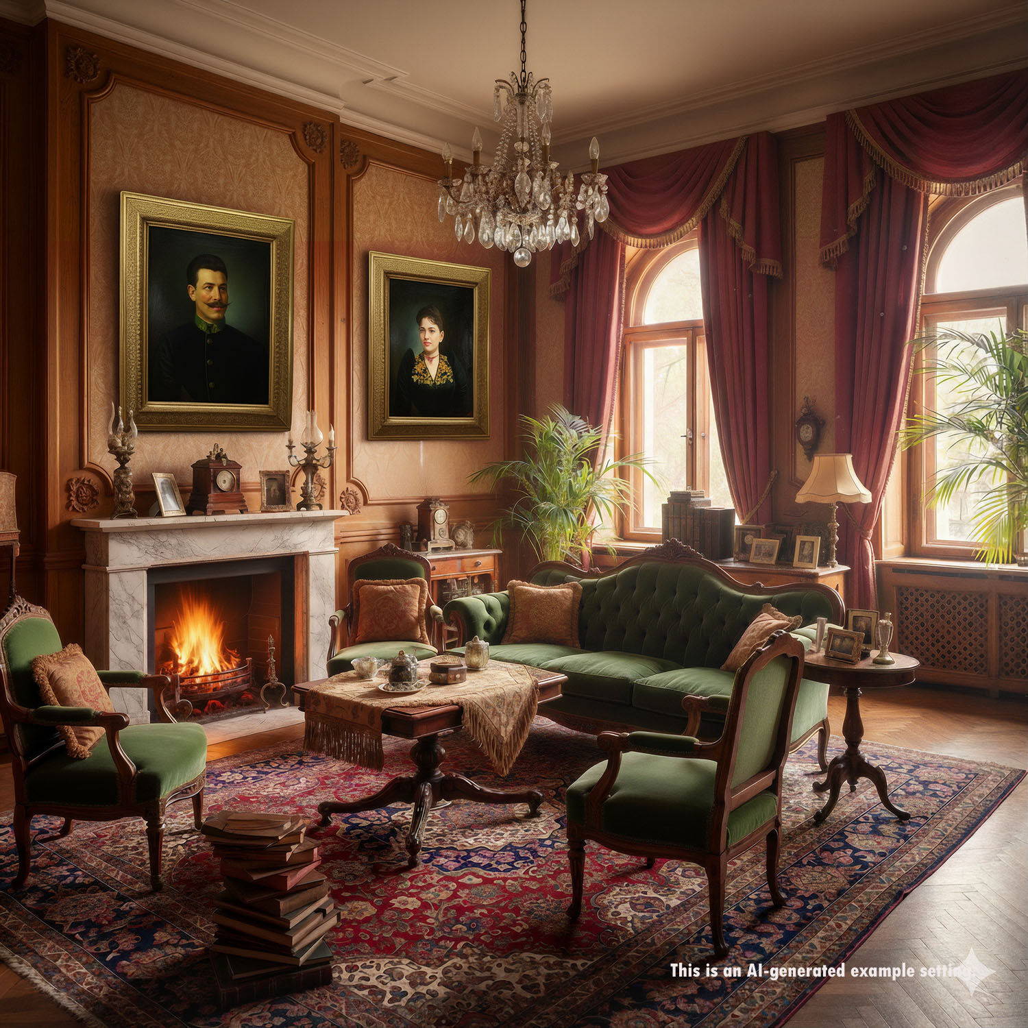 Old oil painting, portrait of a folkloric Austrian man, Vienna 1892.