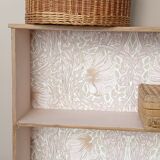 Small pink bookcase and wood