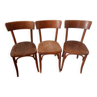 Suite 3 chaises Thonet 1920