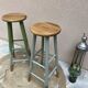 Pair of pine bistro stools