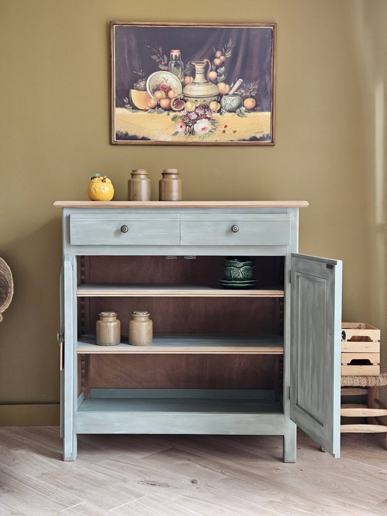 Renovated and distressed Parisian sideboard | Lucien
