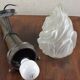 metal torch, glass flame