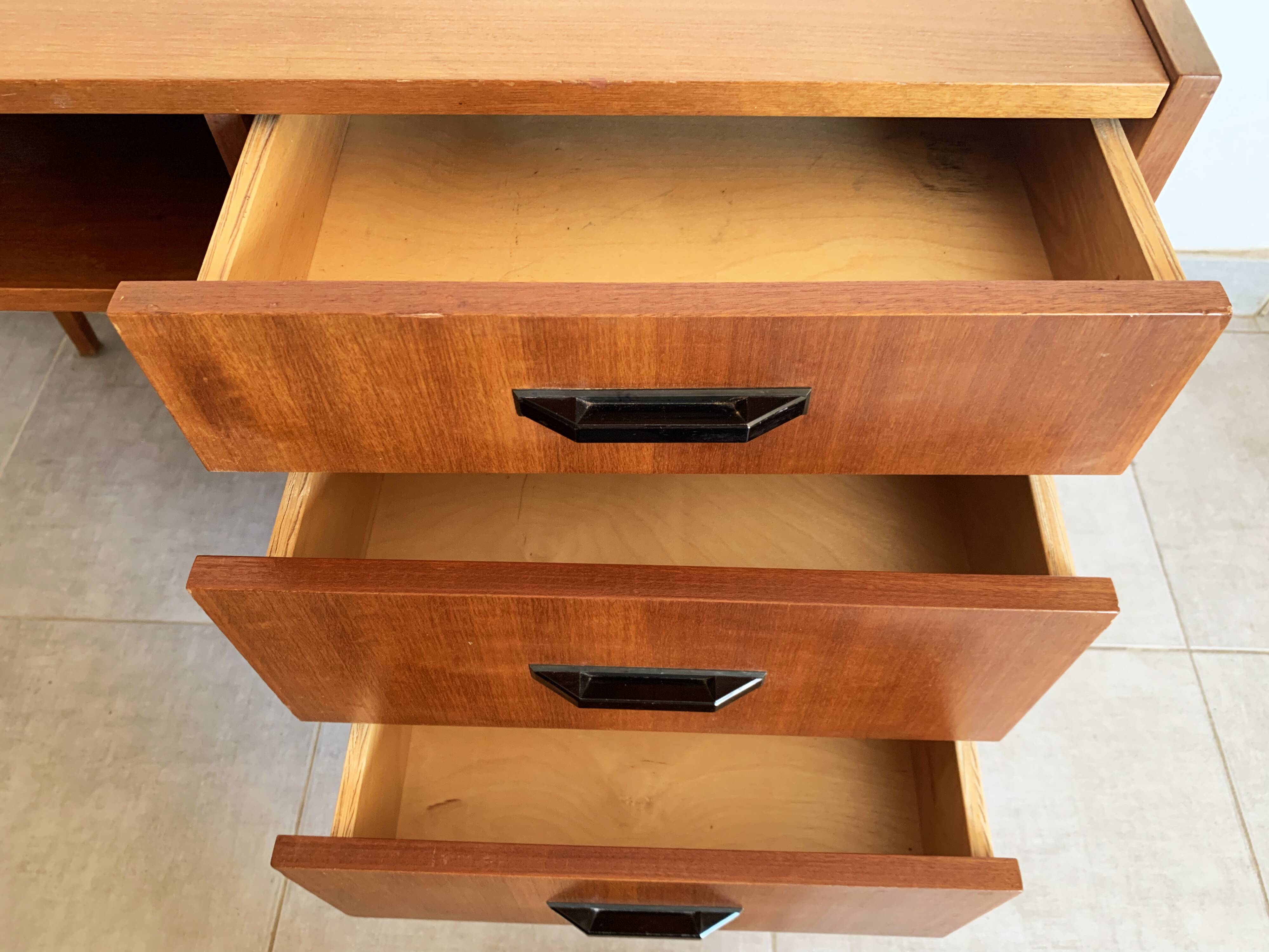 Vintage Scandinavian teak desk, year 60