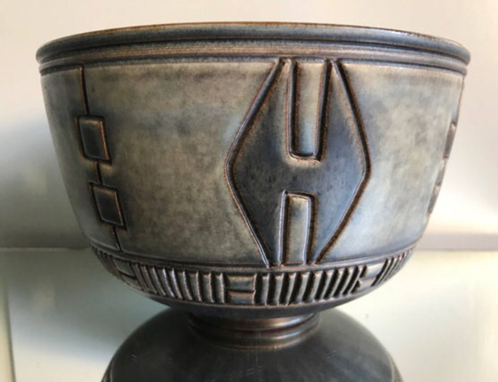 Stoneware bowl 1950's by Munk Keramik Enköping