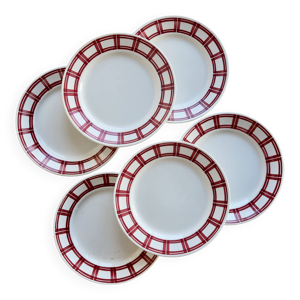 6 assiettes plates Badonviller