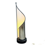 Sculptural Detrobus Table Or Floor Lamp In Curved Steel By Stilnovo, Italy 1970S