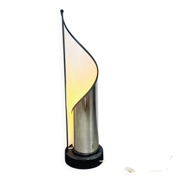 Lampe de table ou de sol sculpturale Detrobus en acier courbé par Stilnovo, Italie, années 1970.