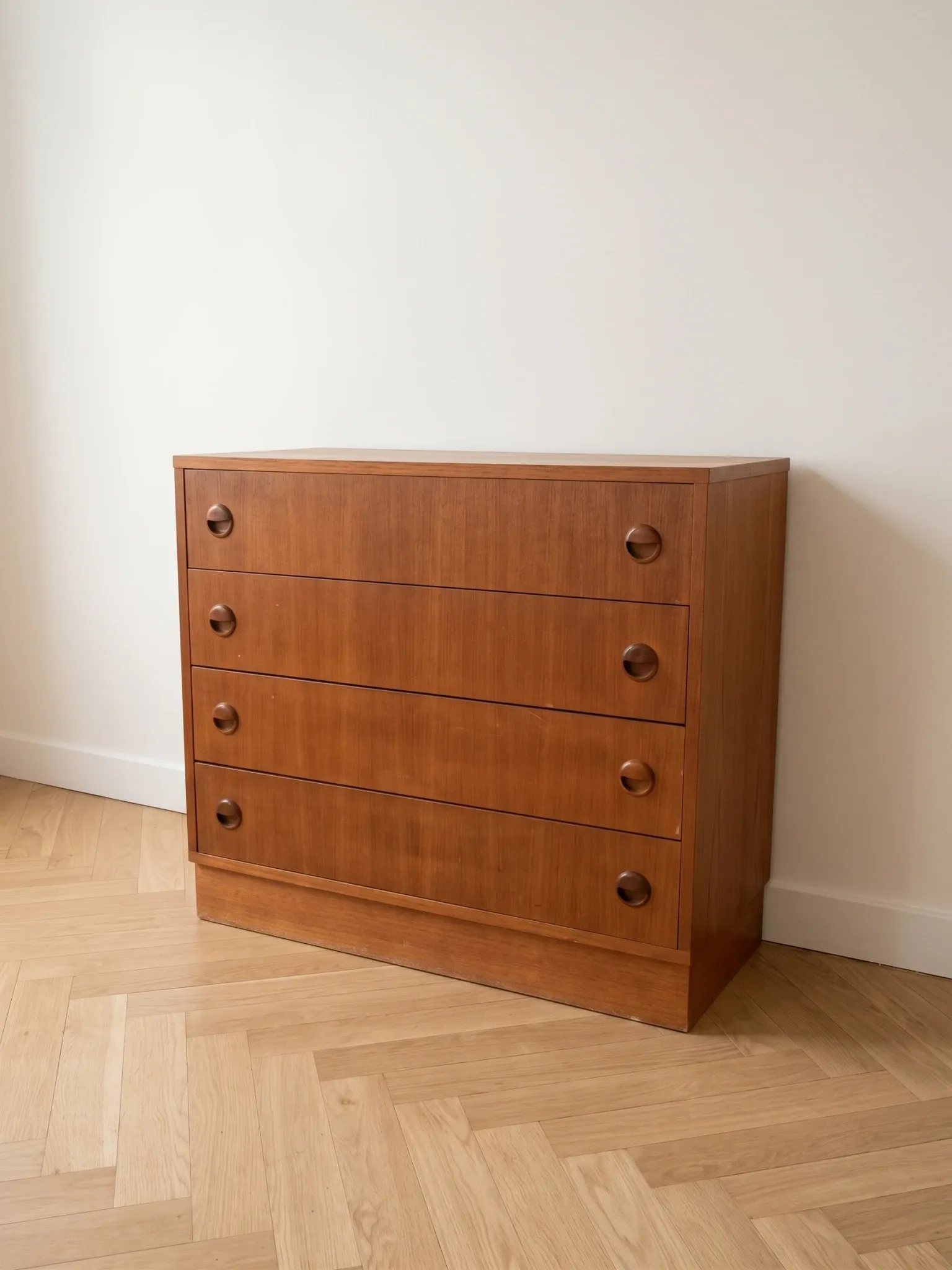 Commode scandinave en bois, années 60