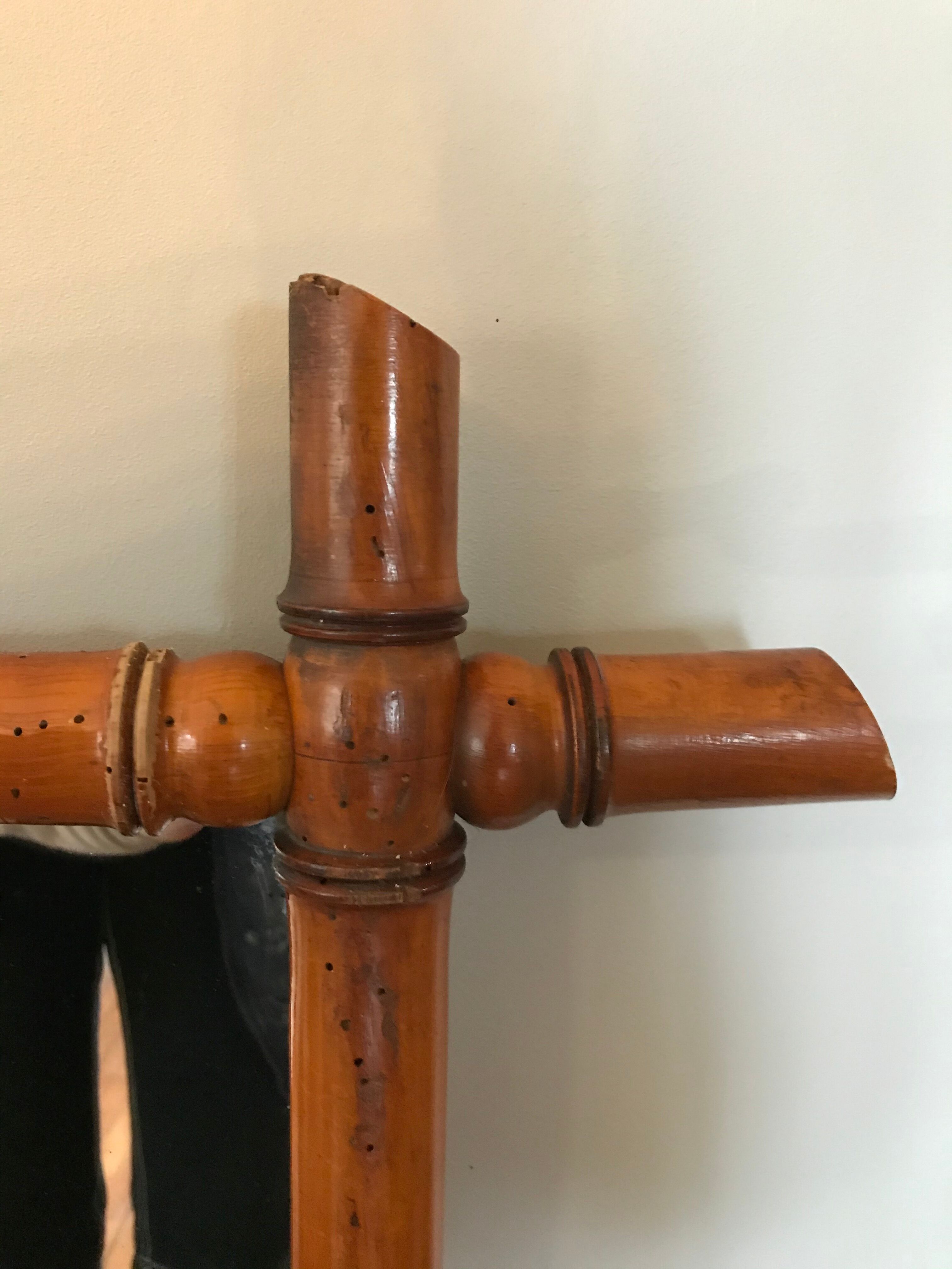 Vintage bamboo mirror 75 x 100 cm