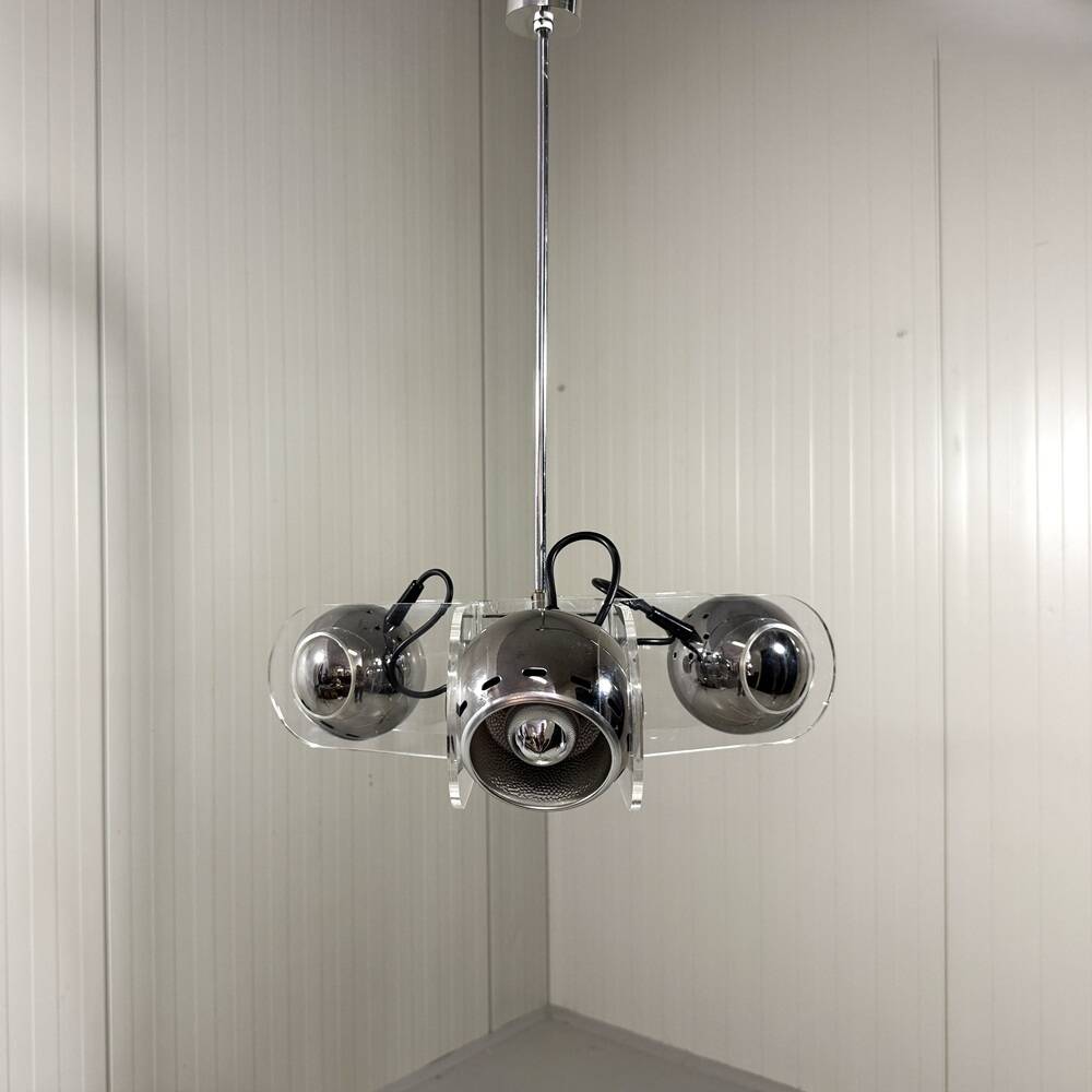 Gino Sarfatti style plexiglass hanging lamp 1970’s