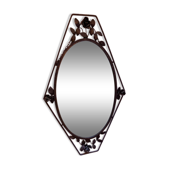 Forged iron art nouveau mirror, 105x60 cm