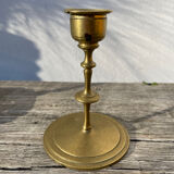 3 antique candlesticks in gold and silver metal