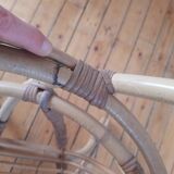 Pair of vintage rattan armchairs