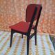 Lot de 4 chaises pieds compas noirs et rouges