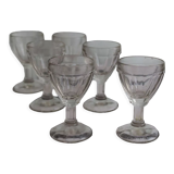 Set of 6 old shot glasses