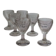 Set of 6 old shot glasses