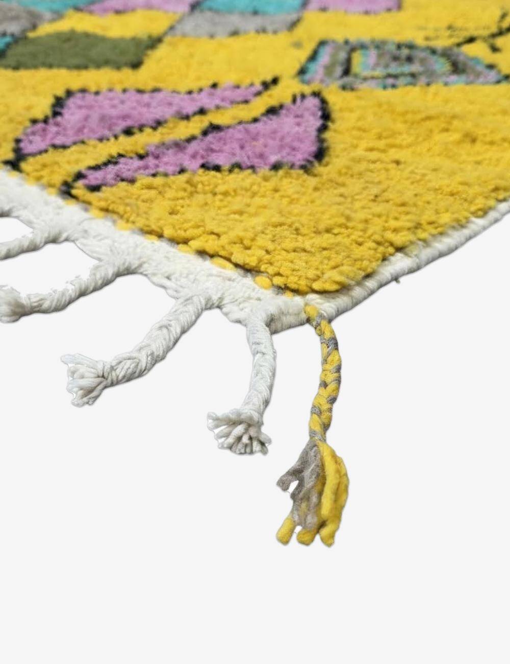 Tapis jaune Berbère - 254 x 190 cm
