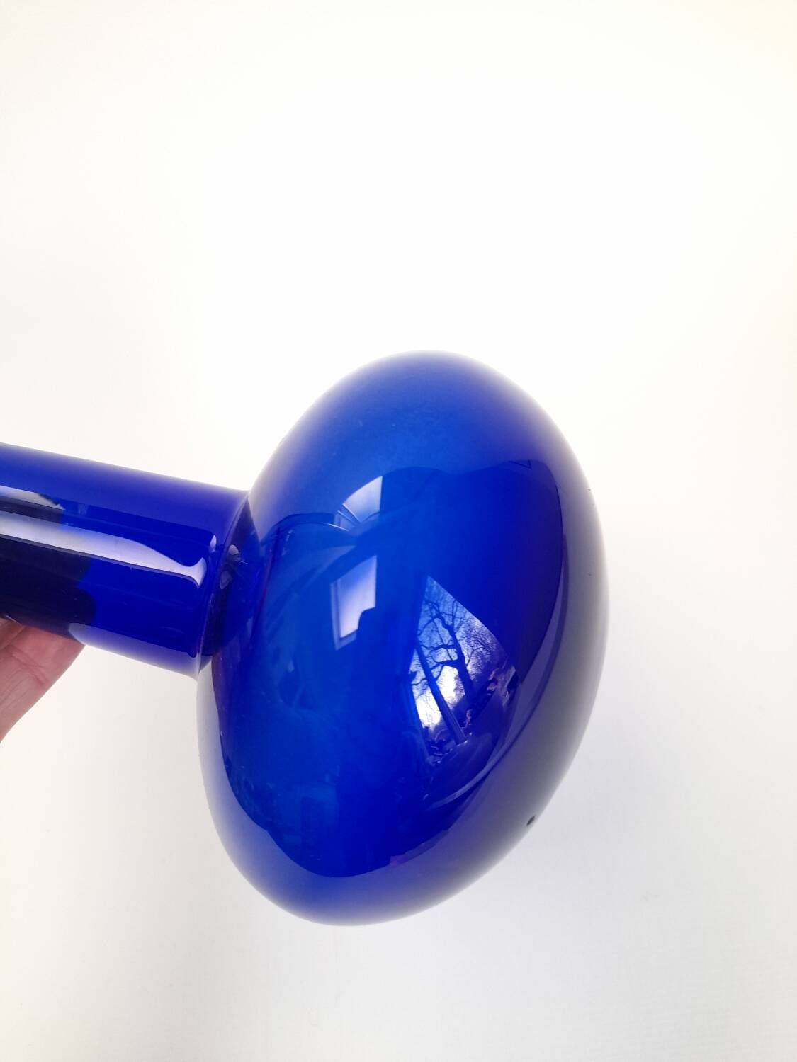 Vase bleu Per Lütken pour Holmegaard années 60