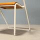 Vintage chair in enamelled metal and wood, Italian design, 1960s.