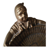 Empty art nouveau pocket in bronze