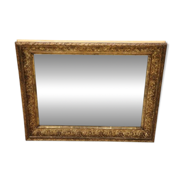 Golden Wood Wall Mirror
