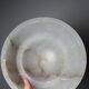 Vintage Italian alabaster footed bowl in white and beige, 1960s.