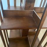 Swivel solid wood bookcase