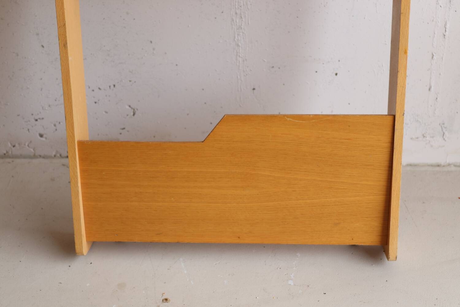 Vintage light wood wall bookcase