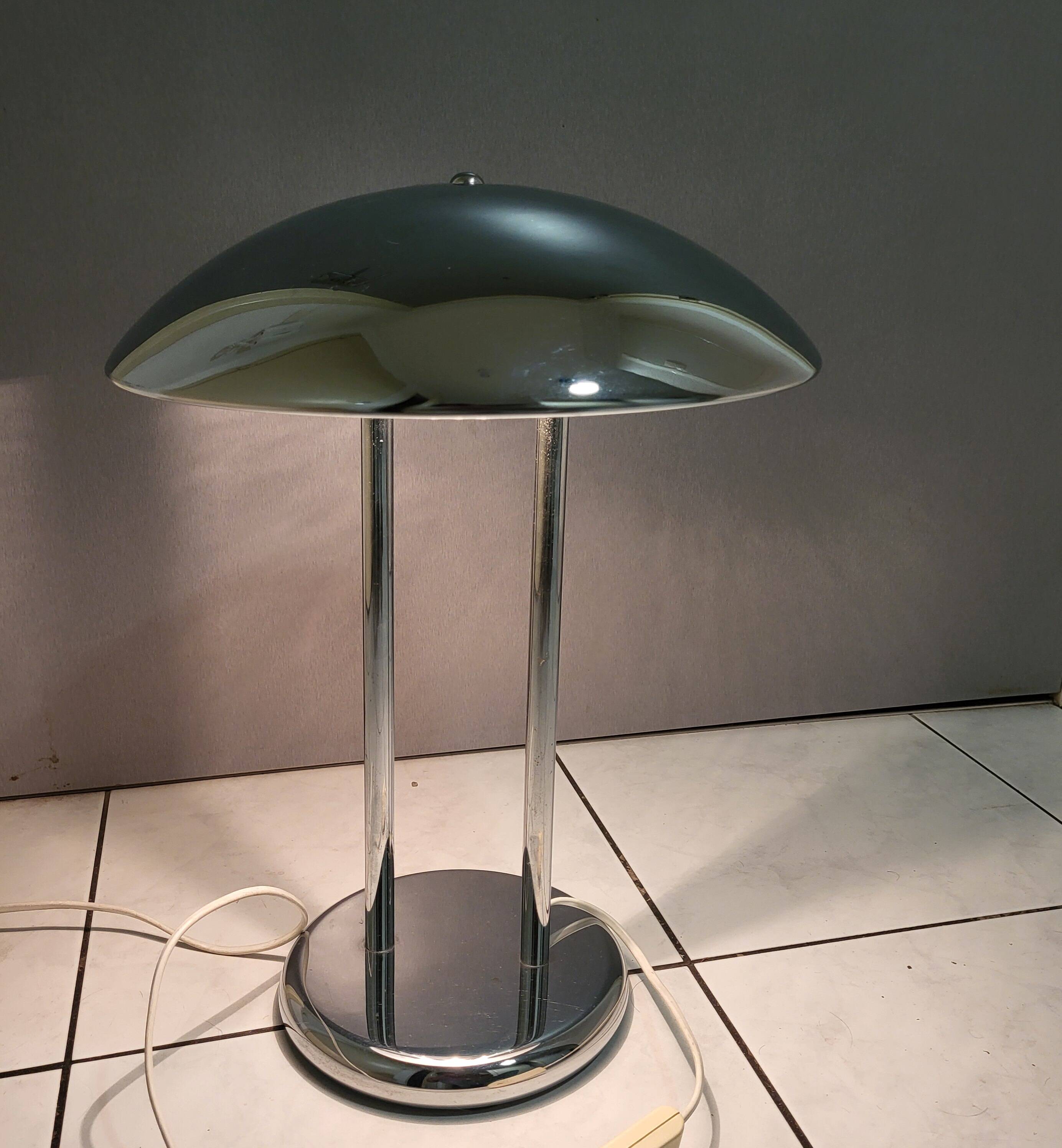 Lampe champignon chromé par Robert Sonneman,Ikea