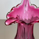 Multi-color pink floral Murano glass Sommerso vase italy, 1970s